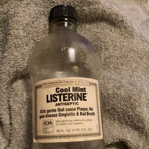 Vintage LISTERINE BOTTLE embossed glass